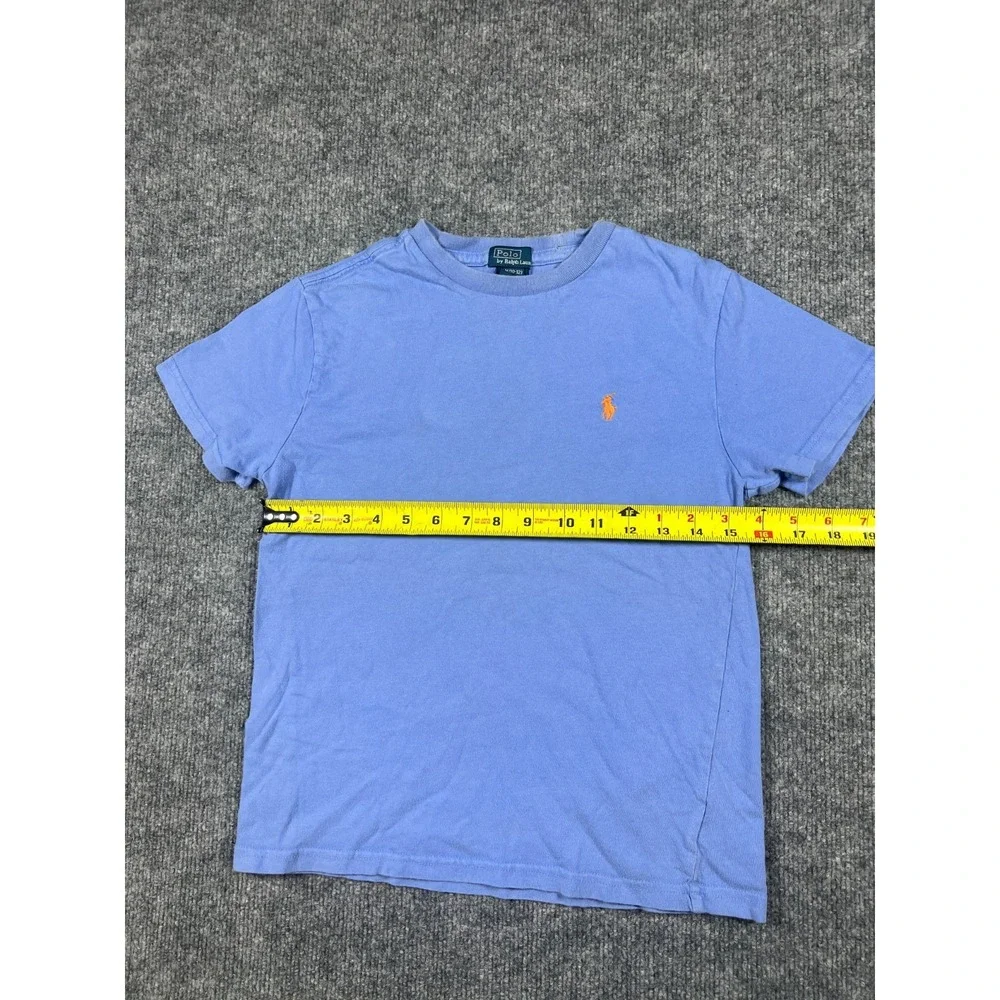 Polo By Ralph Lauren T Shirt Boys Medium Blue Pony Logo Cotton Golf Resort‎ Wear